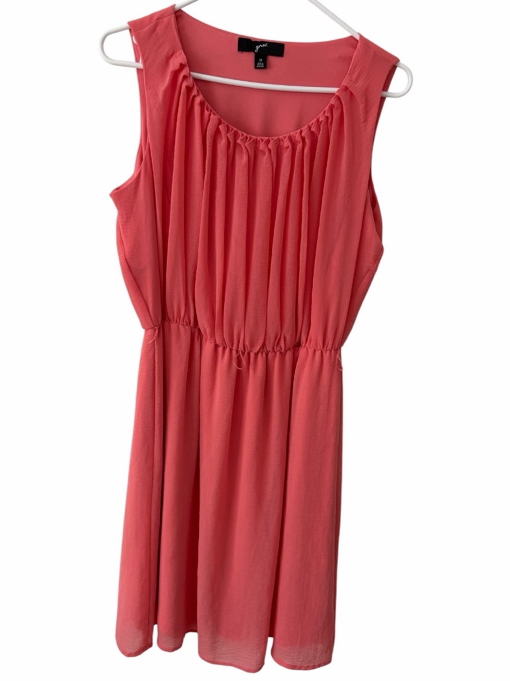 GNW Coral Pink Sleeveless Casual Dress